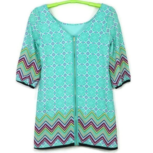 Pink Owl Shift Dress Mint Green Purple Pink Yellow M Medium - Picture 2 of 12